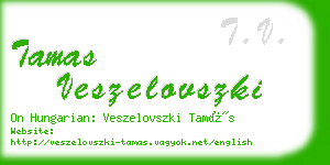 tamas veszelovszki business card